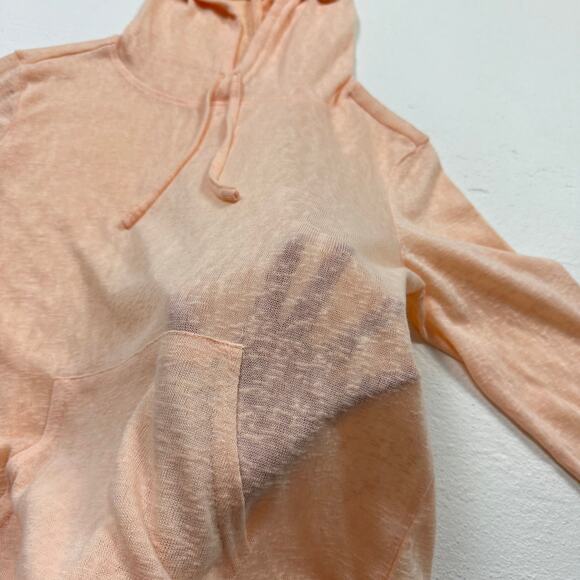 Weatherproof Vintage Light Peach Sheer Hoodie, Size Small - Picture 4 of 7